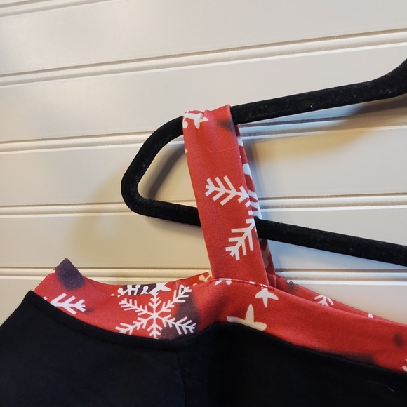 Christmas‎ Tree Cold Off Shoulder Sweatshirt Holiday Snowflake Print Women's xxl - Picture 3 of 6